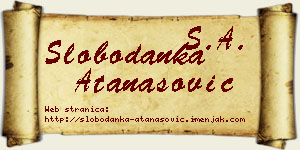 Slobodanka Atanasović vizit kartica